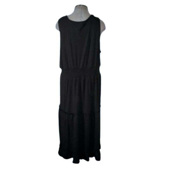 MIDNITE BLACK ☆ TIERED MAXI DRESS ☆ 6x ☆ NWT - Picture 6 of 9